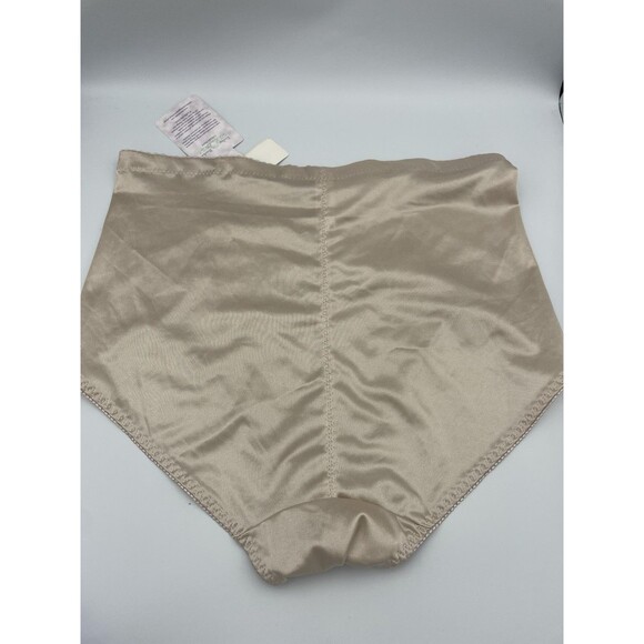 Vtg Delta Burke Panties Sz 10 3X Satin High Cut Panty Silky Second Skin Nude - Picture 5 of 8